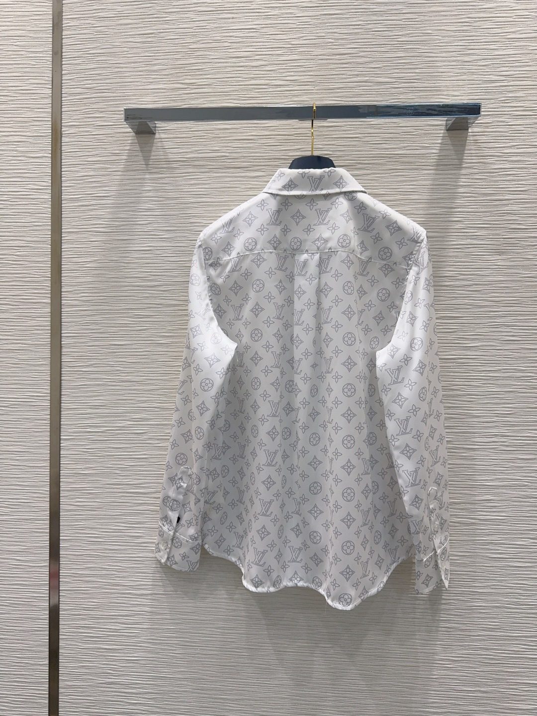 Louis Vuitton Monogram Print White Dress Shirt