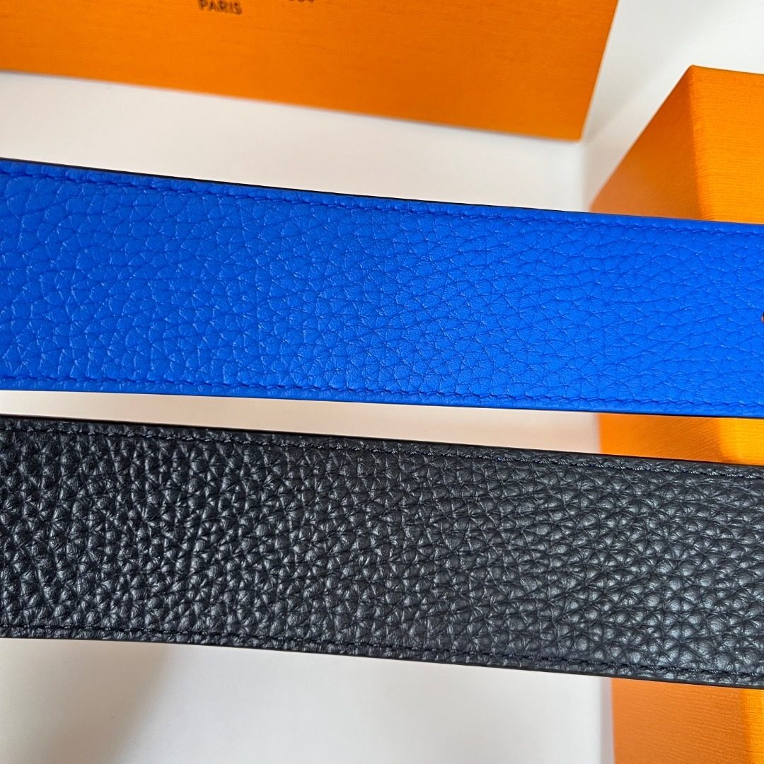 Louis Vuitton Monogram Leather Belt Blue