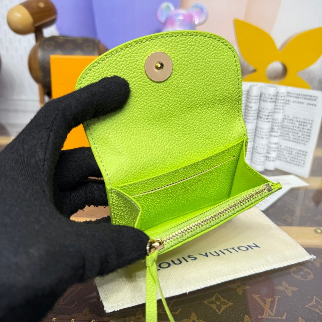 Louis Vuitton Monogram Vernis Zippy Wallet Neon Yellow