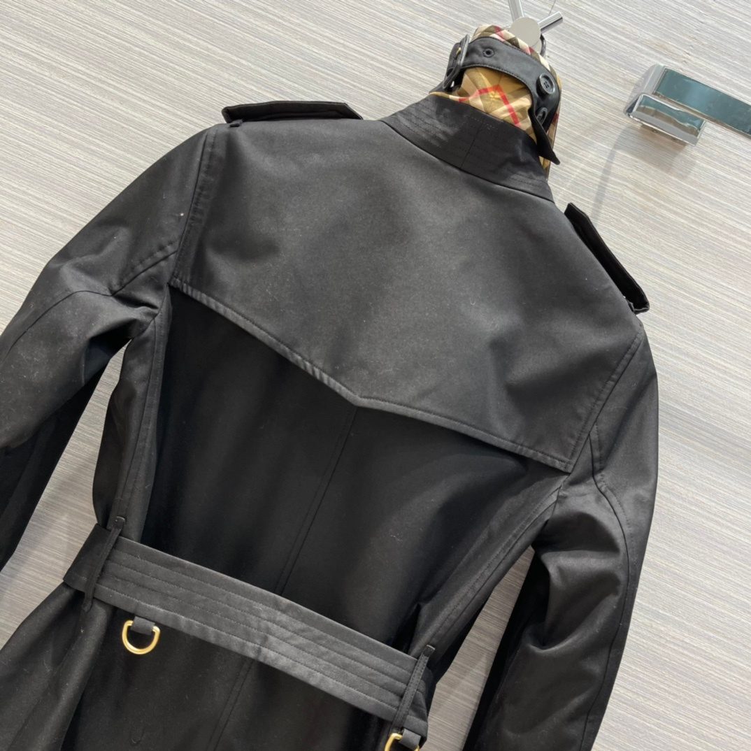 Burberry Kensington Black Trench Coat