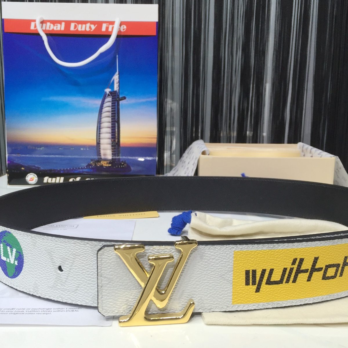 Louis Vuitton Monogram Canvas Leather Belt