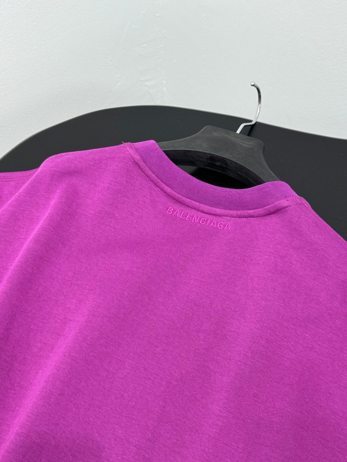 Balenciaga Magenta Crewneck T-Shirt
