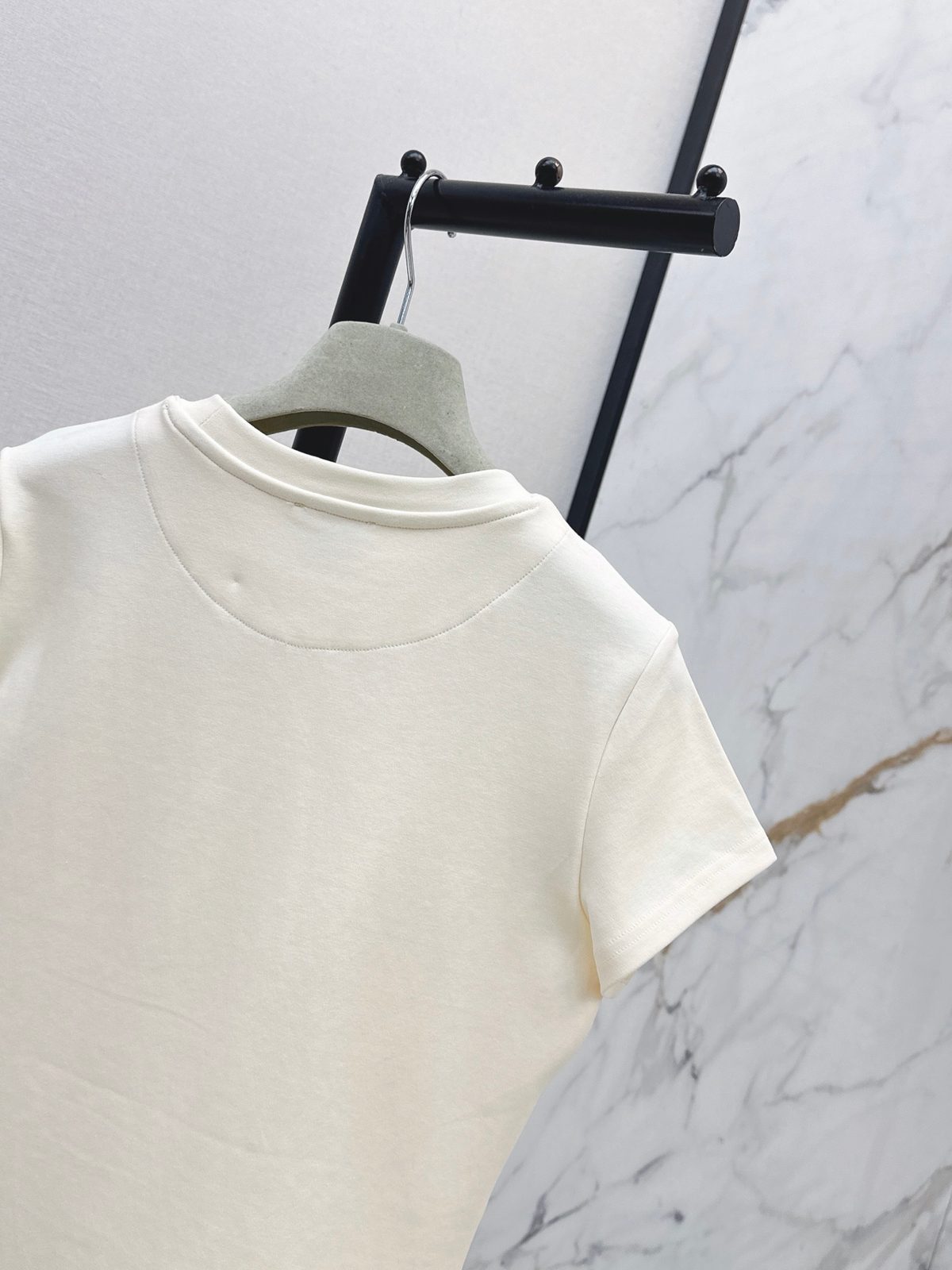 Hermès Cream Cotton Crewneck T-Shirt