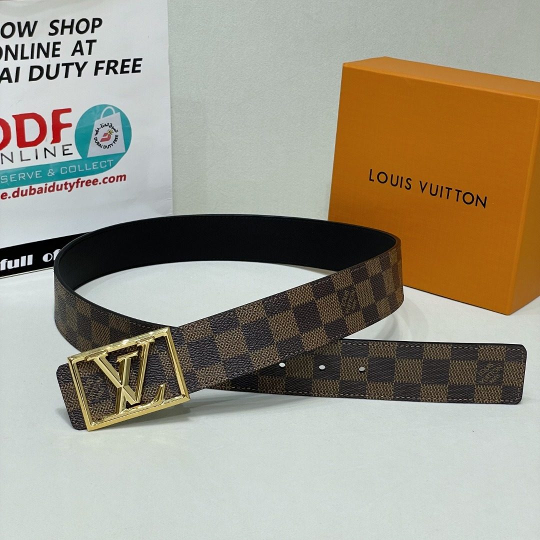 Louis Vuitton Damier Ebene LV Buckle Belt