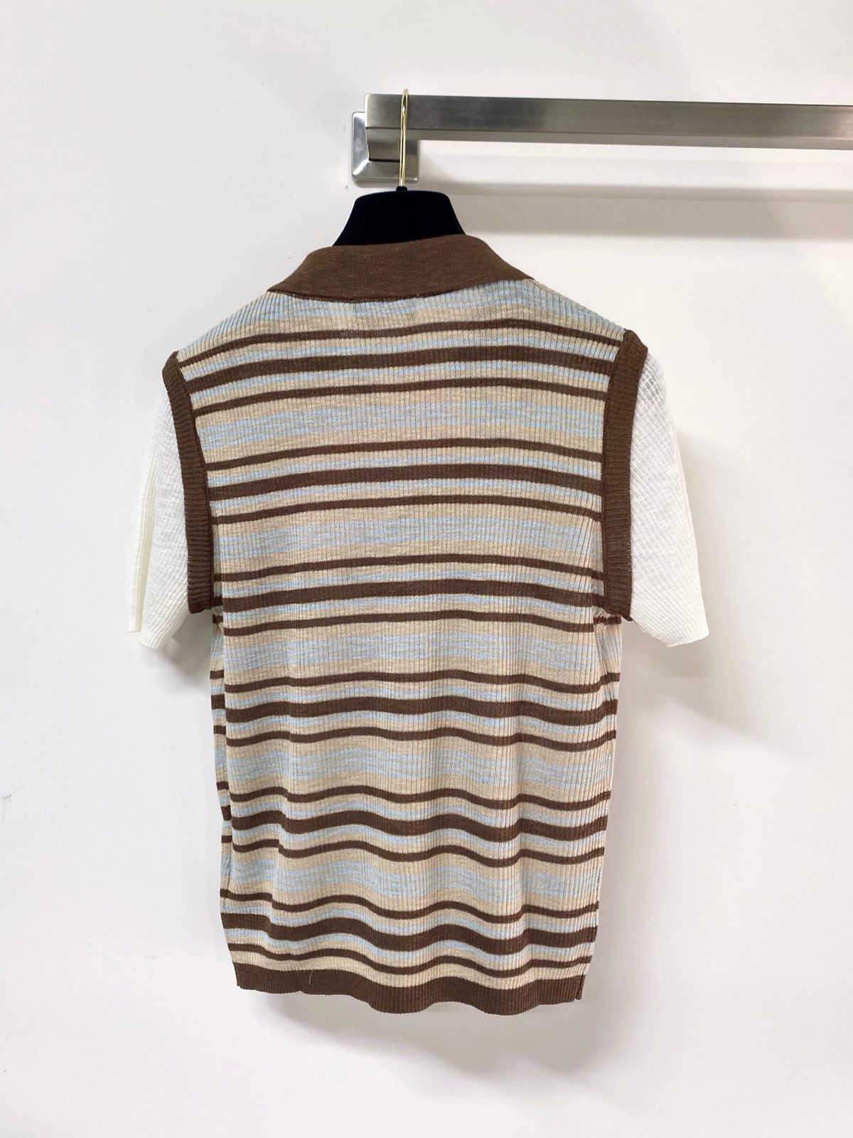 Miu Miu Striped Polo Shirt