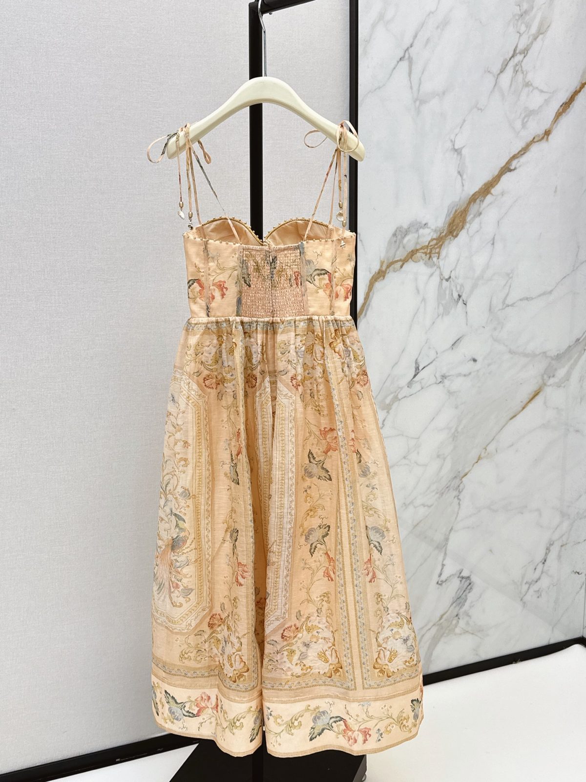Floral Print Sleeveless Midi Dress